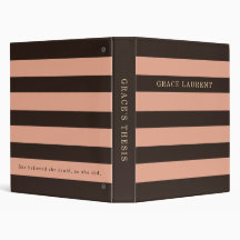 Elegant Striped Custom Monogram Thesis