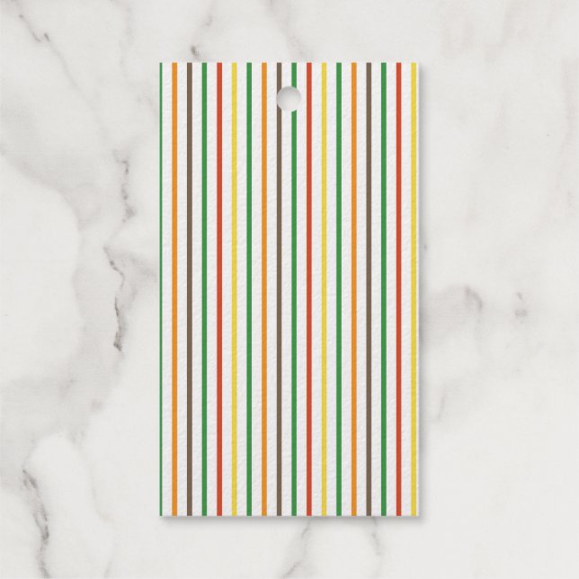 elegant striped  foil gift tags (Back)