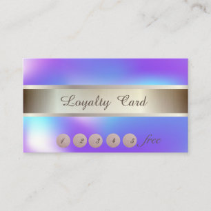 Elegant ,Striped,Holographic Loyalty Card