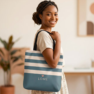 Elegant Striped Lomé Togo Favorite Place Custom  Tote Bag