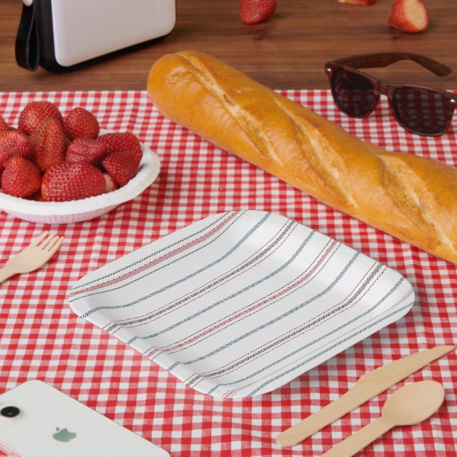 Elegant striped pattern. paper plates (Picnic)
