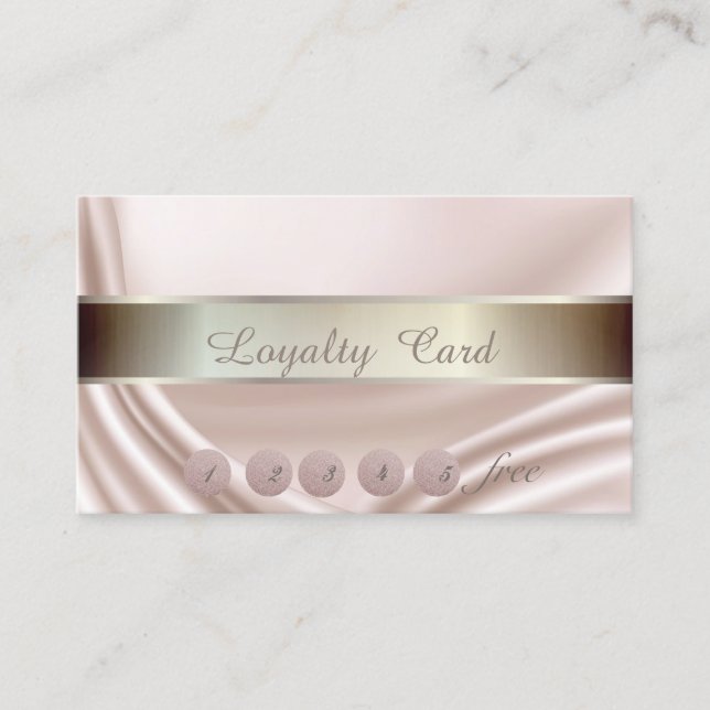 Elegant ,Striped, Satin Loyalty Card (Front)