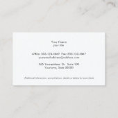 Elegant Striped Silver and Beige Professional Business Card (Back)