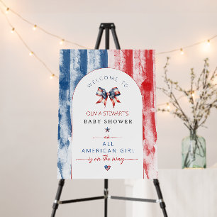 Elegant Stripes and stars 4th July Baby Shower Foam Board