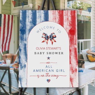 Elegant Stripes and stars 4th July Baby Shower Foam Board
