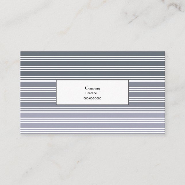 Elegant Stripes Business Card (Front)