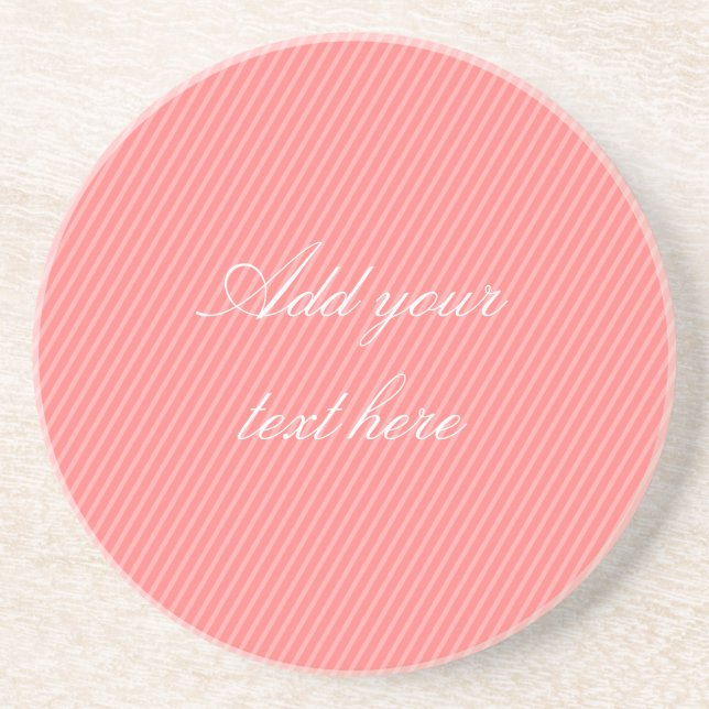 Elegant stripes Coaster (Front)