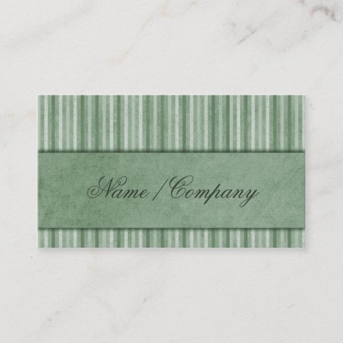 Elegant Stripes Green Business Card Template