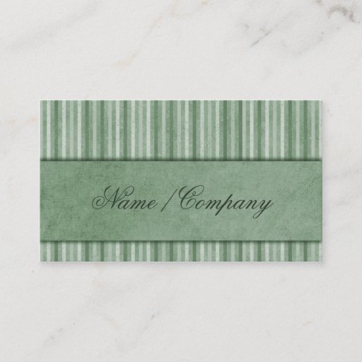 Customizable Elegant Stripes Green Business Card Template