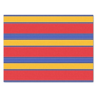 Elegant Stripes of Color, Red Blue Yellow & Silver