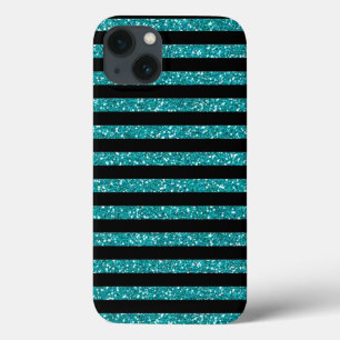 Elegant Stripes on Black Decor iPhone 13 Case