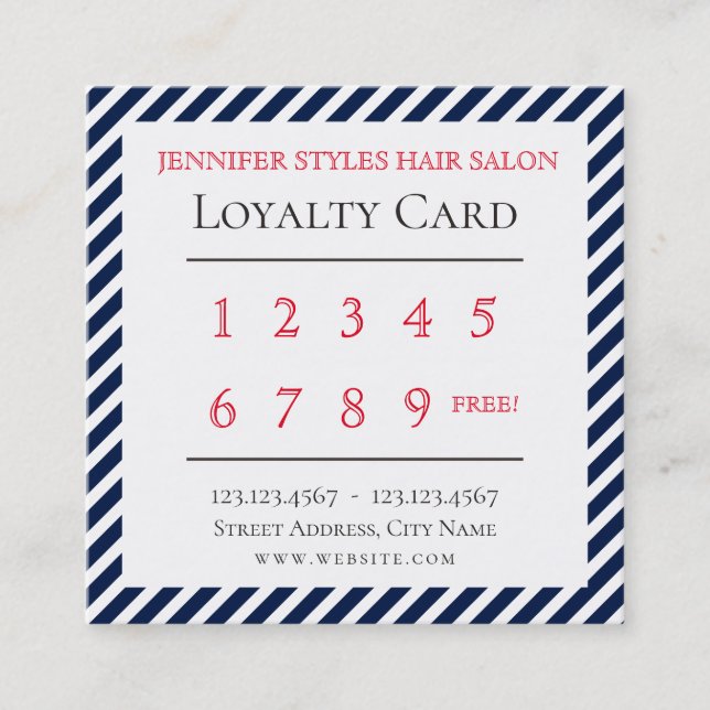 Elegant stripes pattern loyalty blue (Front)