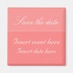 Elegant stripes Save the date Magnet Template