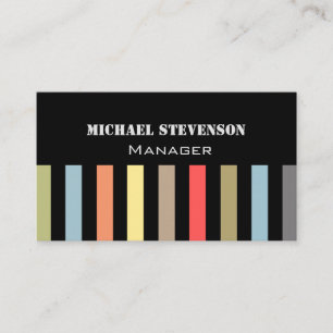 Elegant, stripes, striped pattern business card