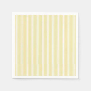 Elegant Stripes White - Butter Yellow Napkins