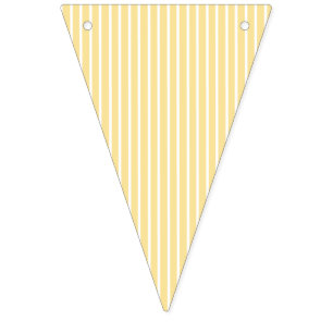 Elegant Stripes White - Canary Yellow Bunting Flags