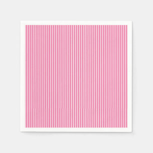 Elegant Stripes White - Fuchsia Pink Napkins