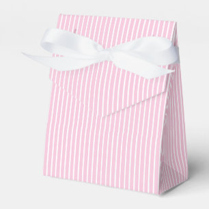 Elegant Stripes White - Light Pink Favor Boxes