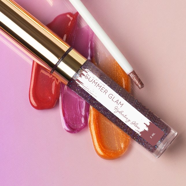 Elegant Stroke Lip Gloss Cosmetic Label (Creator Uploaded)