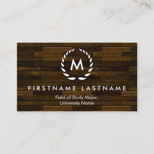 Customizable Elegant Student Business Cards