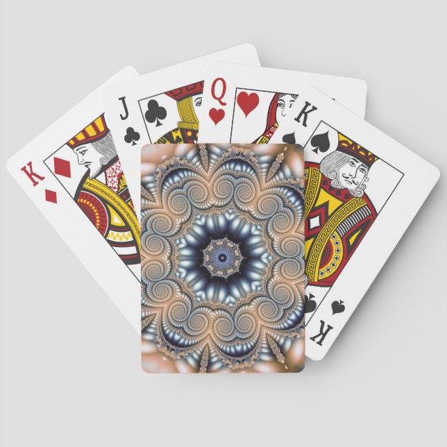 Elegant & Stunning Mandala Gold Black White Poker Cards (Back)