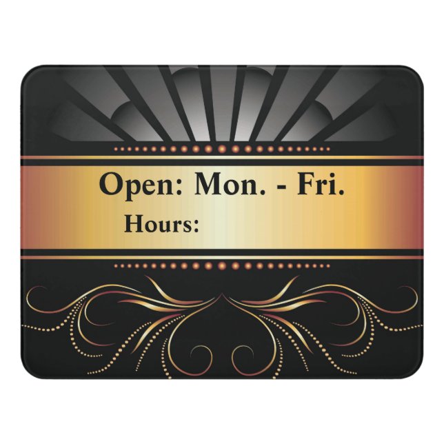 Elegant Style Business Door Sign, Foam Adhesive Sign (Contemporary Front)