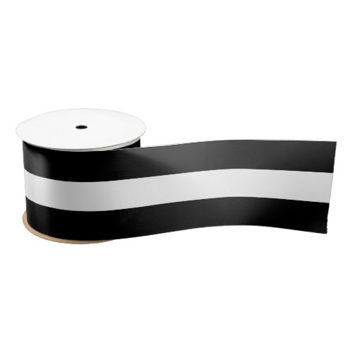 Elegant Style Chic Black and white stripes pattern Satin Ribbon