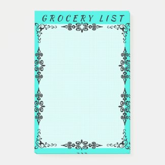 Elegant Style Grocery List Graph Notepad
