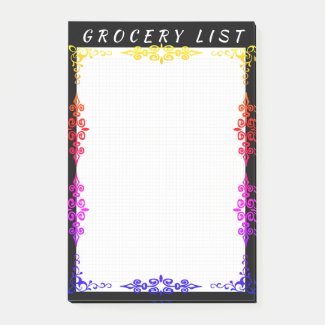 Elegant Style Grocery List Graph Notepad