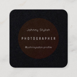 Elegant style rounded frame cover square business card