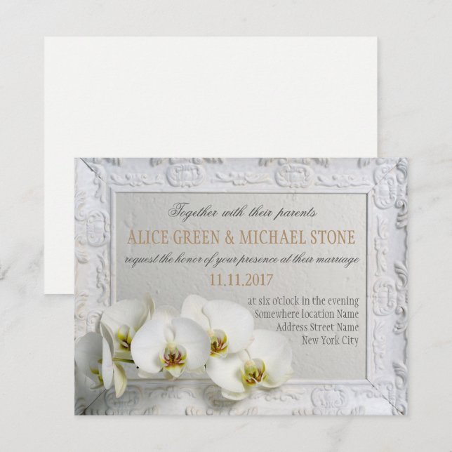 Elegant style wedding invitation (Front/Back)