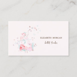Elegant Stylish Ballerina Butterflies Business Card