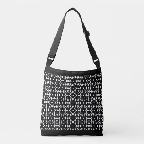 Elegant Stylish Black and White Pattern Crossbody Bag