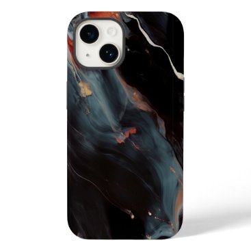 Elegant Stylish Black Marble Case-Mate iPhone 14 Case