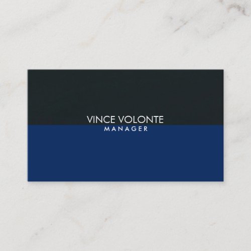 Elegant Stylish Blue Gray Black Professional Business Card