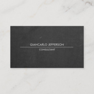 Elegant Stylish Chalkboard Minimalist Professional Business Card