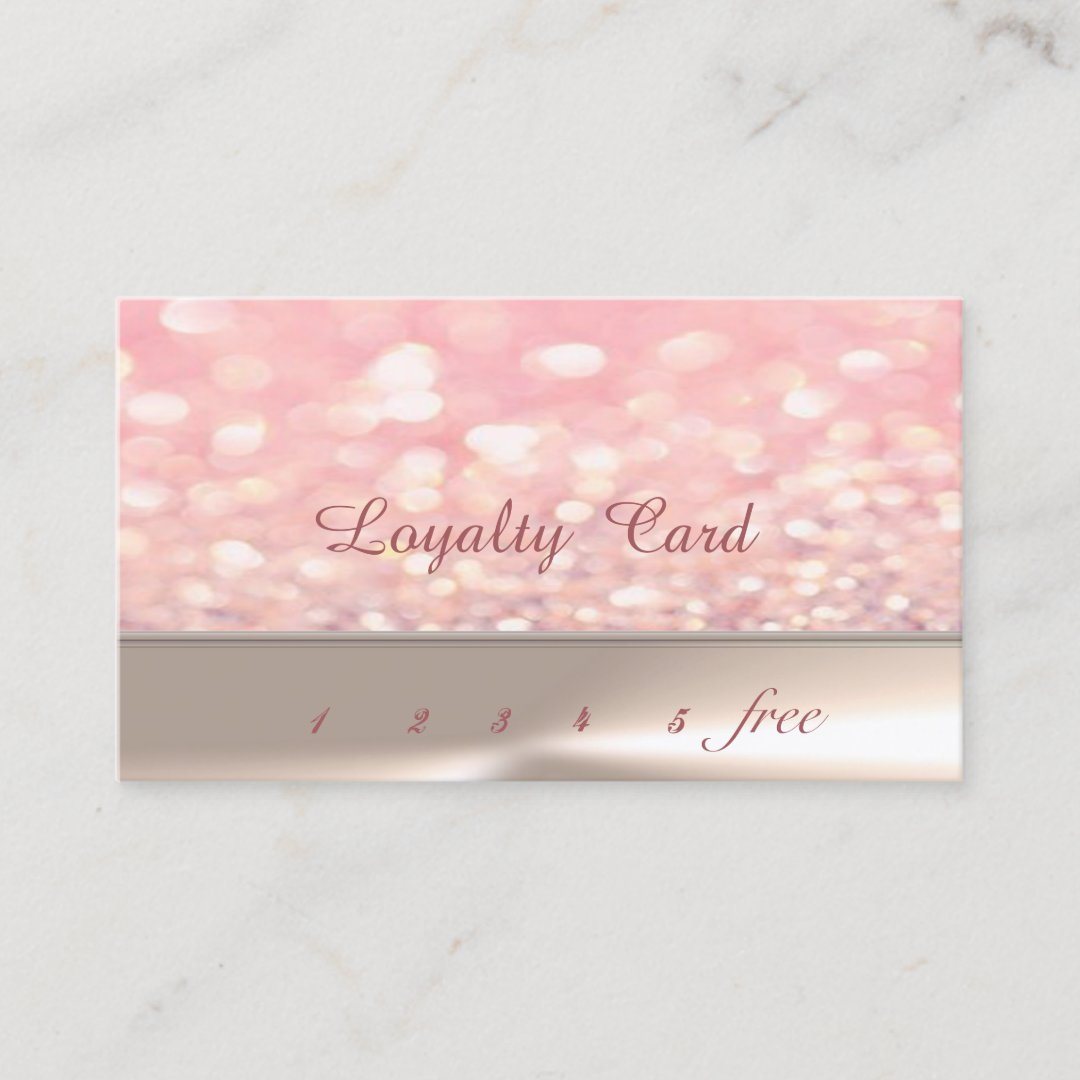 Elegant Stylish Chic , Bokeh Loyalty Card | Zazzle