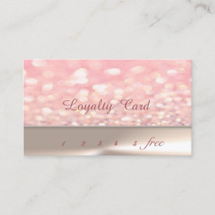 Elegant Stylish Chic , Bokeh Loyalty Card