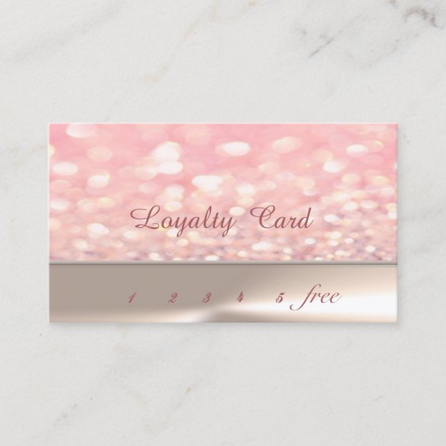 Elegant Stylish Chic , Bokeh   Loyalty Card (Front)