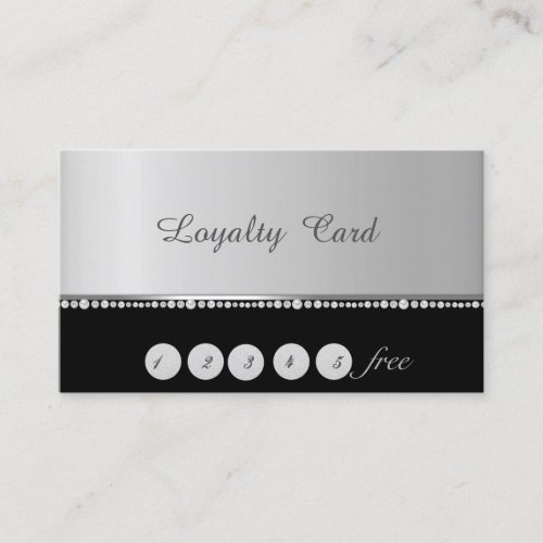 Elegant Stylish ChicDiamondsPearls  Loyalty Card