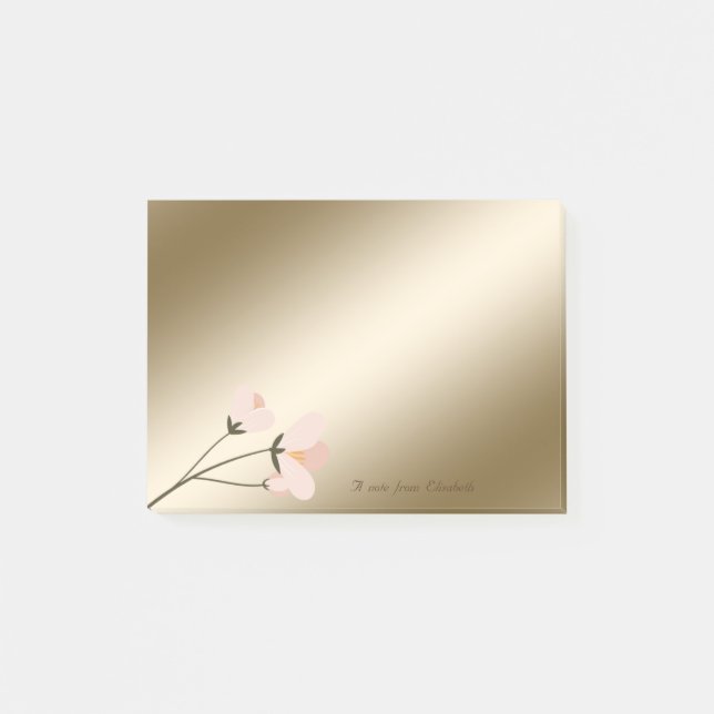 Elegant Stylish,Chic Flower Post-it Notes (Front)