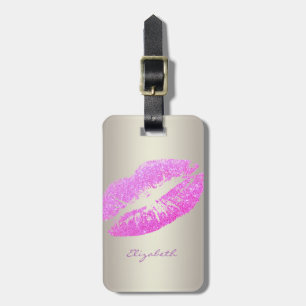 Elegant Stylish Chic - Glittery Lips,Personalized Luggage Tag