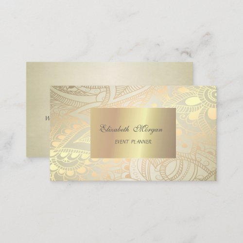 Elegant Stylish ChicGold Swirls Business Card