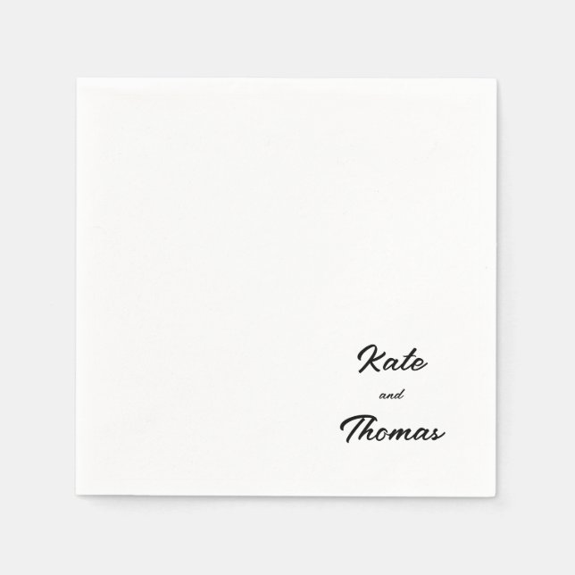 Elegant Stylish Chic Modern Simple Minimalist Napkins (Front)