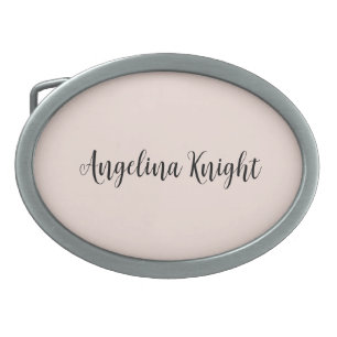 Elegant Stylish Chic Plain Handwriting Script Belt Buckle