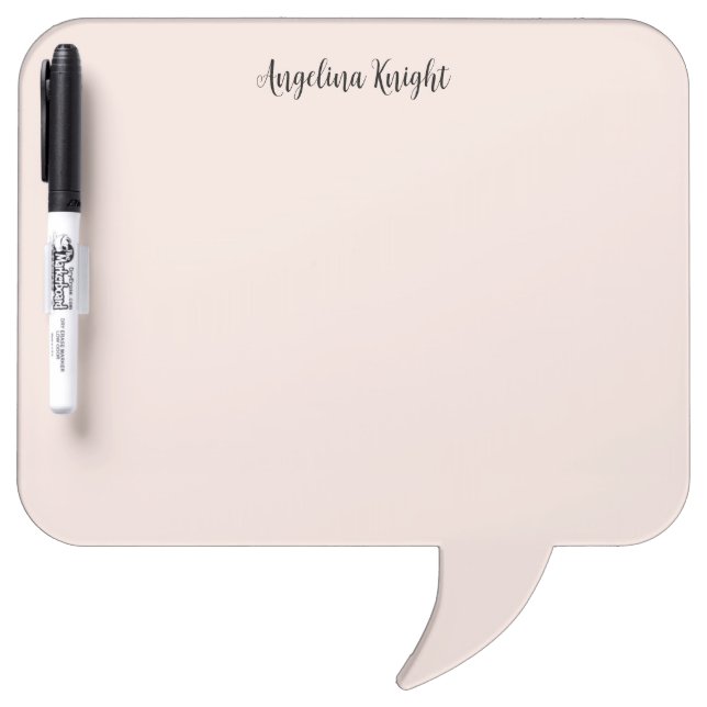 Elegant Stylish Chic Plain Handwriting Script Dry Erase Board (Front)