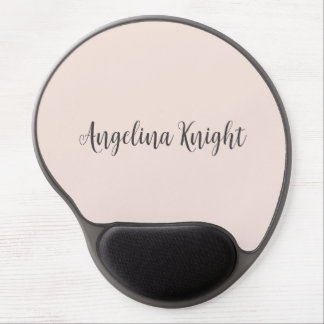 Elegant Stylish Chic Plain Handwriting Script Gel Mouse Pad