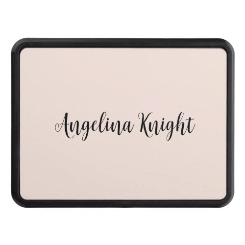 Elegant Stylish Chic Plain Handwriting Script Hitch Cover