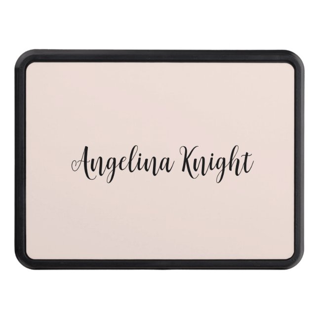 Elegant Stylish Chic Plain Handwriting Script Hitch Cover (Front)