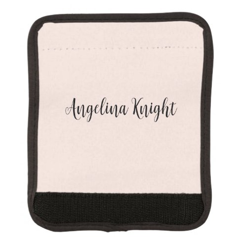 Elegant Stylish Chic Plain Handwriting Script Luggage Handle Wrap